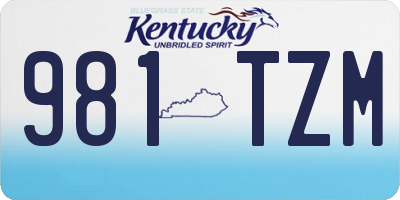 KY license plate 981TZM