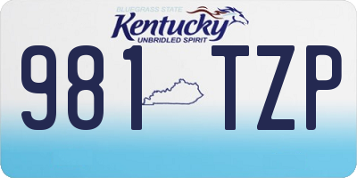 KY license plate 981TZP
