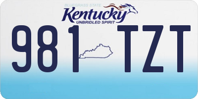 KY license plate 981TZT