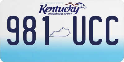 KY license plate 981UCC