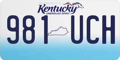 KY license plate 981UCH