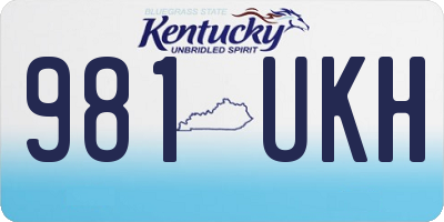 KY license plate 981UKH