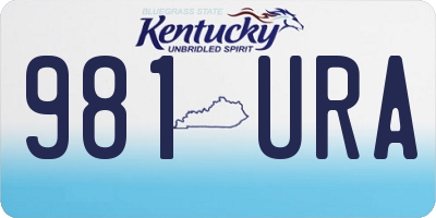 KY license plate 981URA