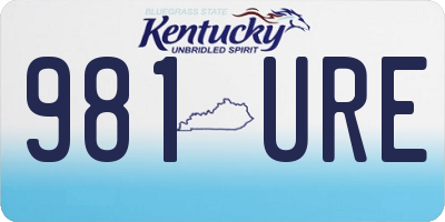 KY license plate 981URE