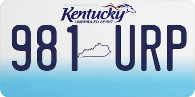 KY license plate 981URP