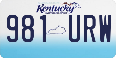 KY license plate 981URW