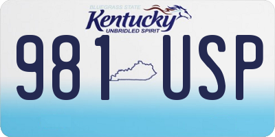 KY license plate 981USP