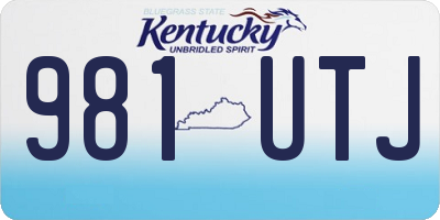 KY license plate 981UTJ
