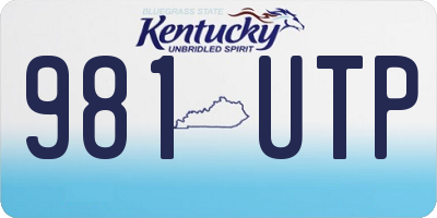 KY license plate 981UTP