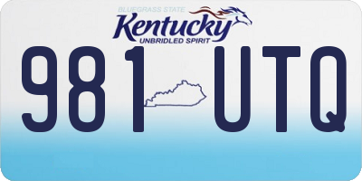 KY license plate 981UTQ