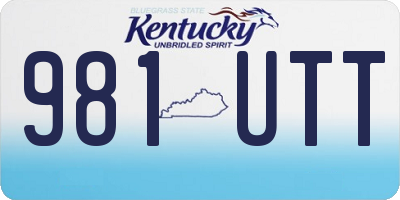 KY license plate 981UTT