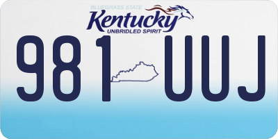 KY license plate 981UUJ