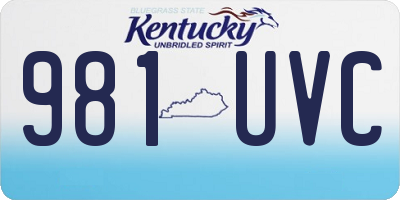 KY license plate 981UVC