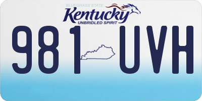 KY license plate 981UVH