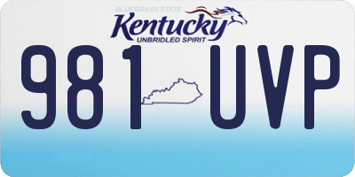 KY license plate 981UVP