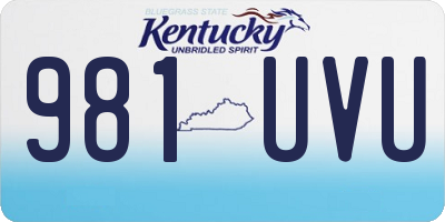 KY license plate 981UVU