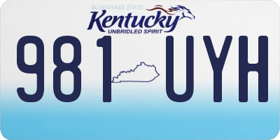 KY license plate 981UYH