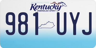 KY license plate 981UYJ