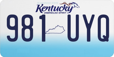 KY license plate 981UYQ