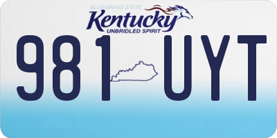 KY license plate 981UYT