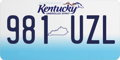 KY license plate 981UZL