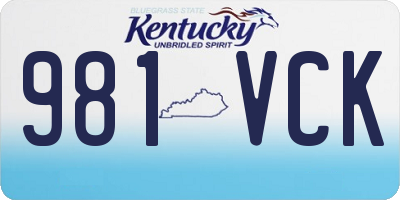 KY license plate 981VCK