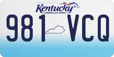 KY license plate 981VCQ