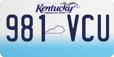 KY license plate 981VCU