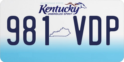 KY license plate 981VDP