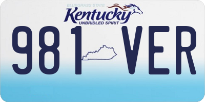 KY license plate 981VER