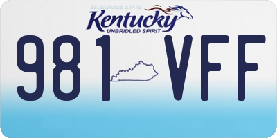 KY license plate 981VFF