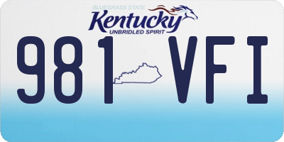 KY license plate 981VFI