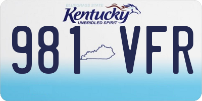 KY license plate 981VFR