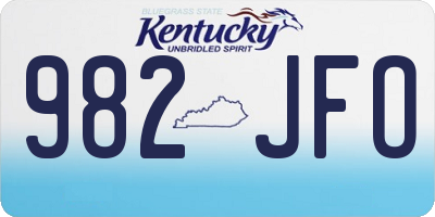 KY license plate 982JFO