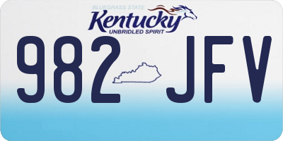 KY license plate 982JFV