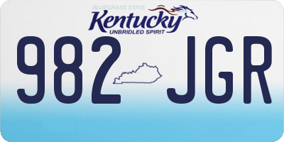 KY license plate 982JGR