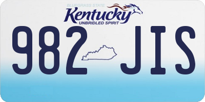 KY license plate 982JIS