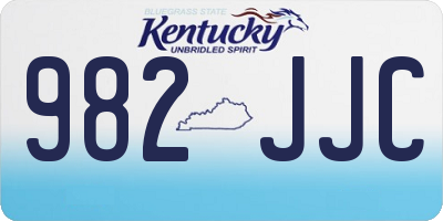KY license plate 982JJC