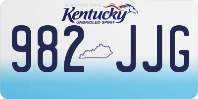KY license plate 982JJG