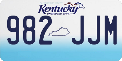 KY license plate 982JJM