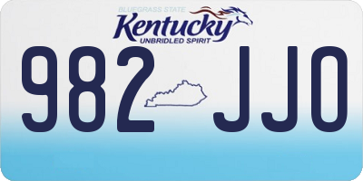 KY license plate 982JJO