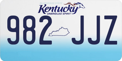 KY license plate 982JJZ