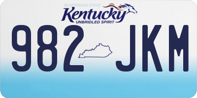 KY license plate 982JKM