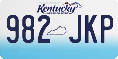KY license plate 982JKP