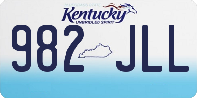 KY license plate 982JLL