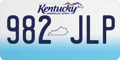 KY license plate 982JLP