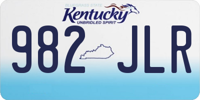 KY license plate 982JLR