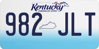 KY license plate 982JLT