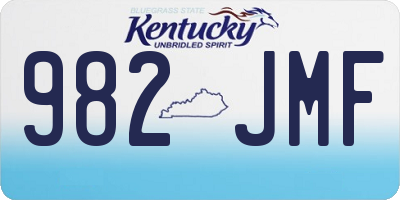 KY license plate 982JMF