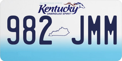 KY license plate 982JMM